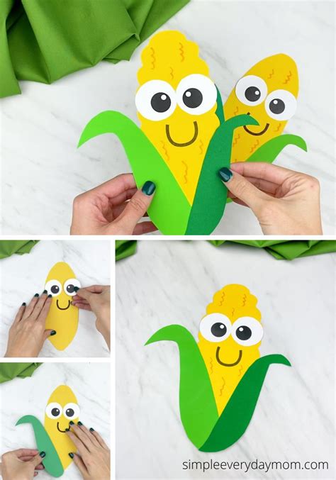 Easy Corn Craft For Preschoolers [Free Template] | Kindergarten crafts ...