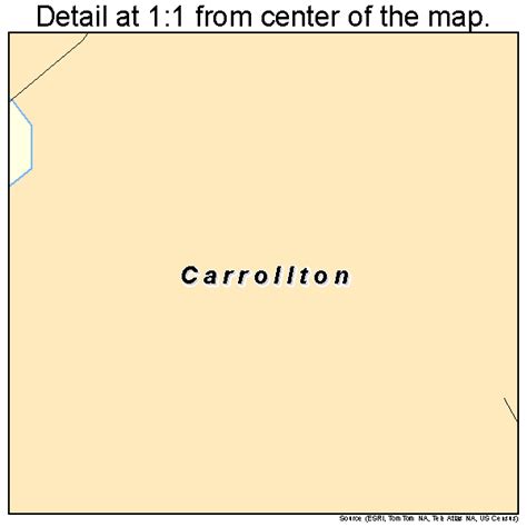 Carrollton Mississippi Street Map 2811580