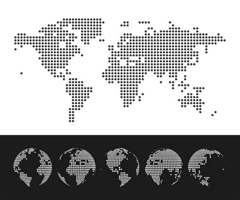 Free Vector | 3d dotted world map vector illustration