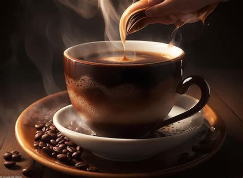 Premium AI Image | Hot steam rising from coffee in a mug