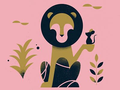 Aesop's Fable "The Lion and the Mouse" by Philip Schorr on Dribbble