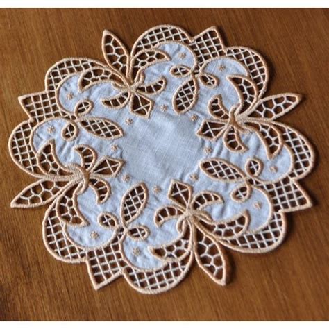 "Astoria" This lovely doily was inspired by an antique pattern, and designed for 300mm hoops a ...