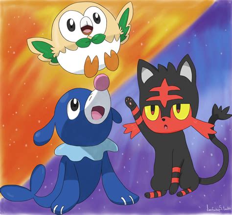 Pokemon Sun and Moon Starters by OneDirectionFanJohn on DeviantArt