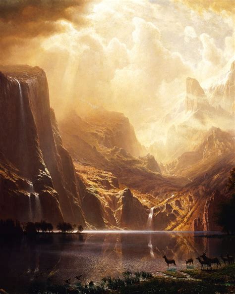 Albert Bierstadt. Detail from Among the Sierra Nevada, California, 1868. | Fantasy art ...