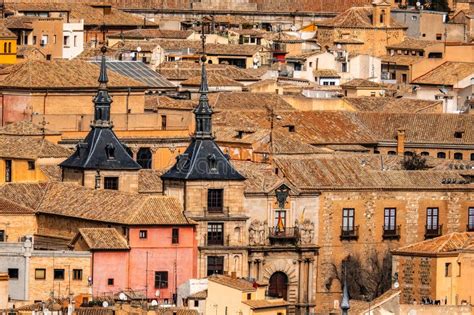 Telephoto Lens View of the Old Town of Toledo Stock Image - Image of ...