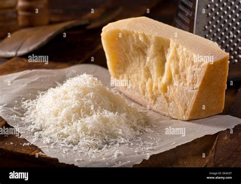 Freshly grated parmigiano reggiano parmesan cheese Stock Photo - Alamy