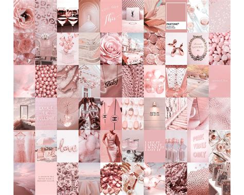 Rose Gold Collage Pink Collage Pink Aesthetic Collage Kit - Etsy ...