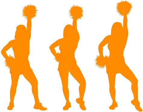 Cheerleaders Silhouette | Free vector silhouettes