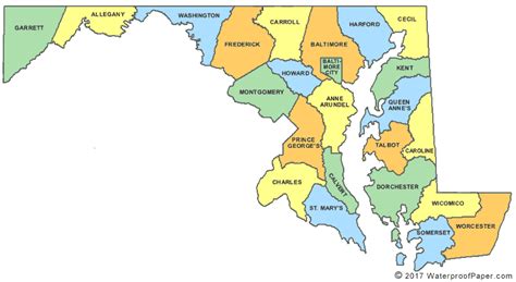 Maryland County Map - MD Counties - Map of Maryland