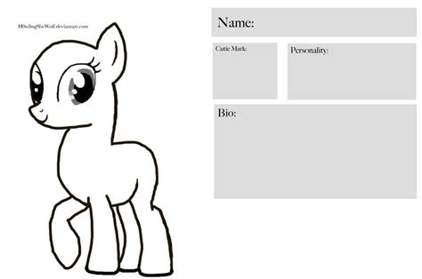 Free To Use My Little Pony Character Sheet by H0wlingSheWolf on DeviantArt