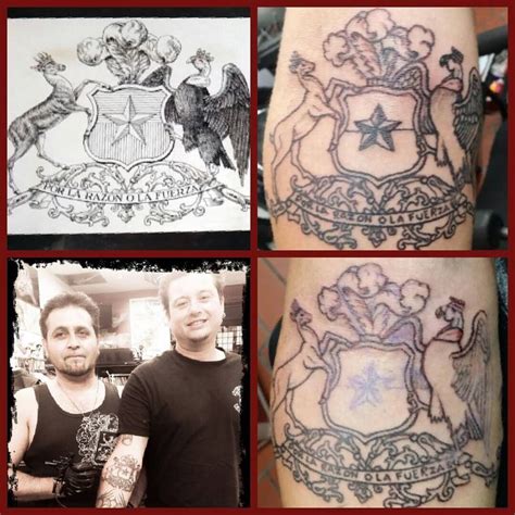 Chilean coat of arms tattoo by Fernando Reyes 2014 | Arm tattoo, Make ...