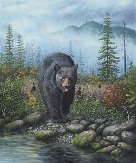 Smoky Mountain Black Bear by Robert Wavra | Black bears art, Bear paintings, Wildlife paintings