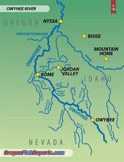 Owyhee River - Fish Reports & Map