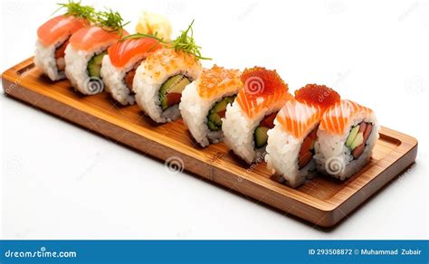 Maki Sushi Salmon Rice Cat Face Cartoon Food Cute | CartoonDealer.com #173174945