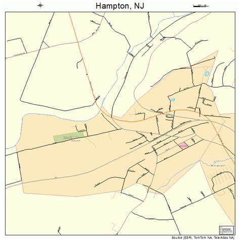 Hampton New Jersey Street Map 3429460