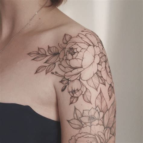 Peony Tattoo Shoulder