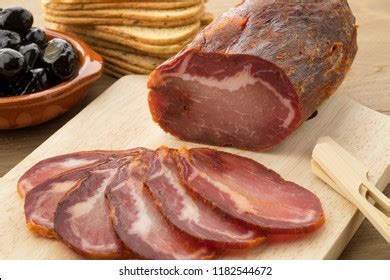 Piece Spanish Lomo Embuchado Meat Slices Stock Photo 1182544672 | Shutterstock