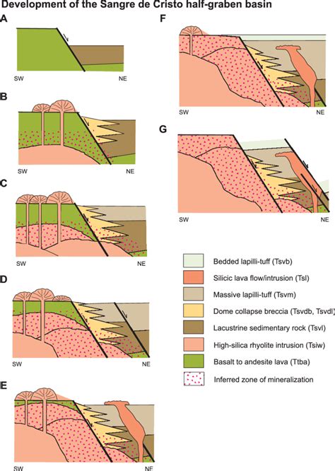 Interpretive cross-section diagrams (not to scale) showing the phases... | Download Scientific ...