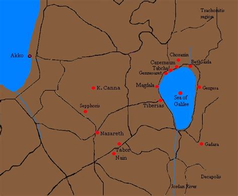 Map Of Galilee In Jesus Time - Maping Resources