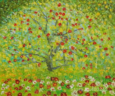 Famous Oil painting The Apple Tree Gustav Klimt reproductions Canvas Art High quality Hand ...
