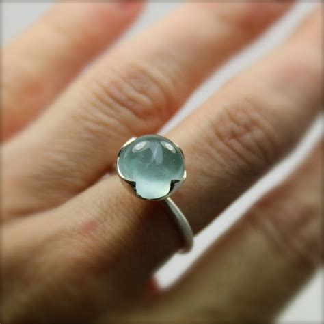 Aquamarine - my birthstone. | Silver, Aquamarine blue, Rings