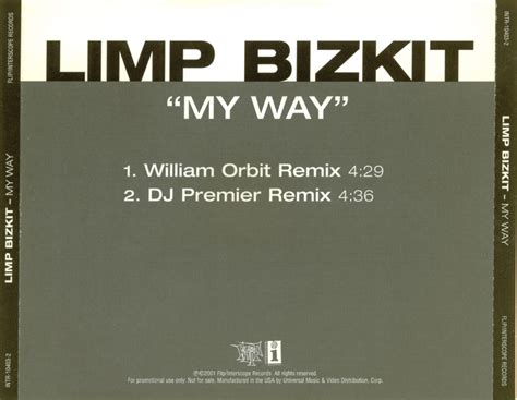 Promo, Import, Retail CD Singles & Albums: Limp Bizkit - My Way - (Remixes) - (Promo CD Single ...