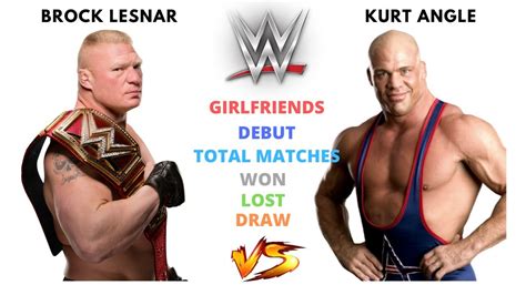 Brock Lesnar Vs Kurt Angle Comparison 2020 (Age, Wife, Net worth, Total ...