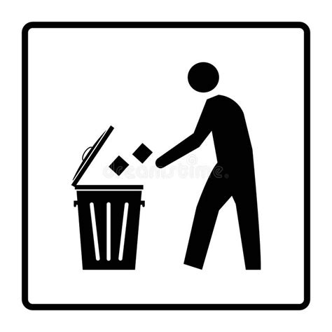 Dustbin Symbol Drawing by Illustration Stock Vector - Illustration of plastic, garbage: 148144333