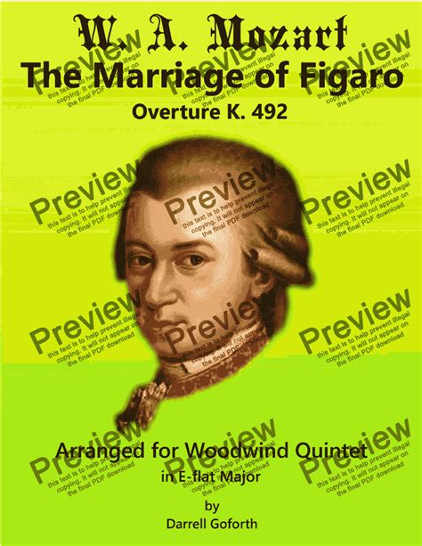 Mozart: The Marriage of Figaro Overture in E-flat Major - Sheet Music