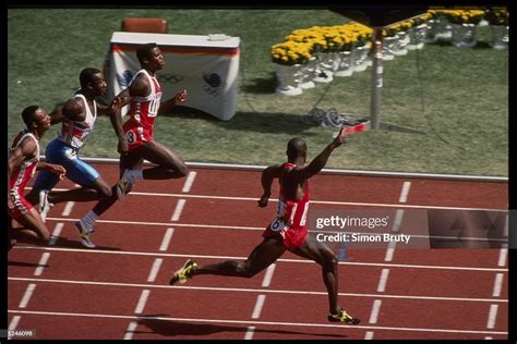 Ben Johnson of Canada celebrates as he crosses the finish line well ...