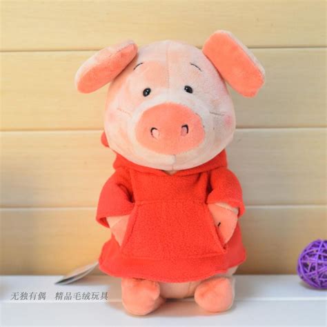 candice guo! super cute Nici Wibbly pig plush toy hoodie scarf pig soft ...