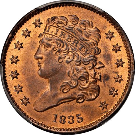 Value of 1835 Classic Head Half Cent | Rare Coin Buyers