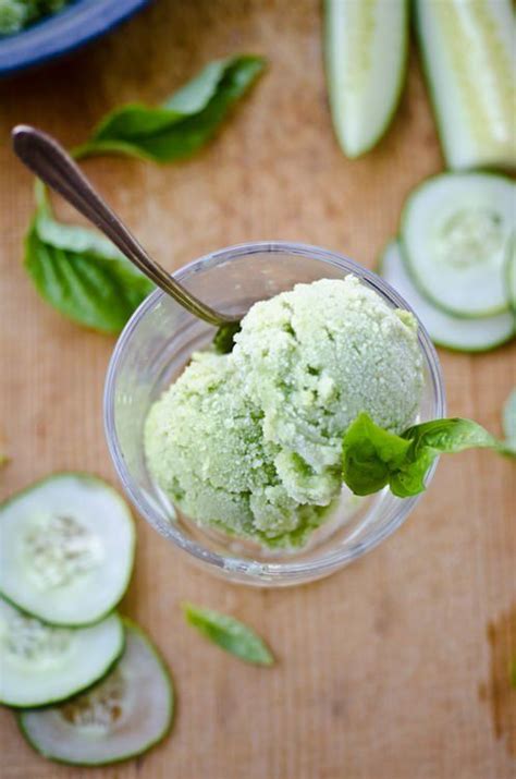 cucumber basil sorbet | Scaling Back | Recipe | Cucumber ice cream ...