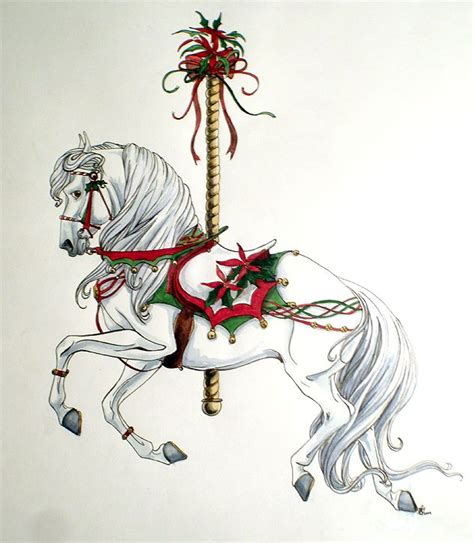 Image result for christmas horse drawing | Horse drawings, Carousel ...