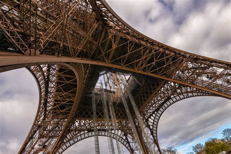 Looking Up From the Base of the Eiffel Tower