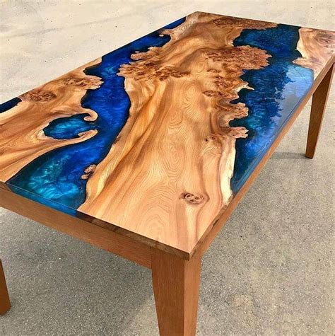 clear epoxy resin table diy - Donna Griffin