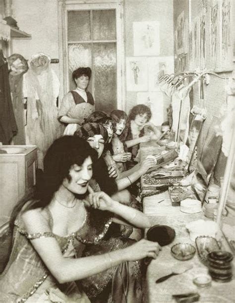 Inside a dressing room at the Moulin Rouge, 1924 ~ vintage everyday