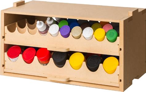 Amazon.com: Bucasso Model Paint Rack, Model Tool Storage Rack, MDF Material, Wooden Paint ...