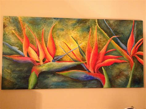 Birds of Paradise. Acrylic. Birds Of Paradise, Acrylic, Painting, Art ...