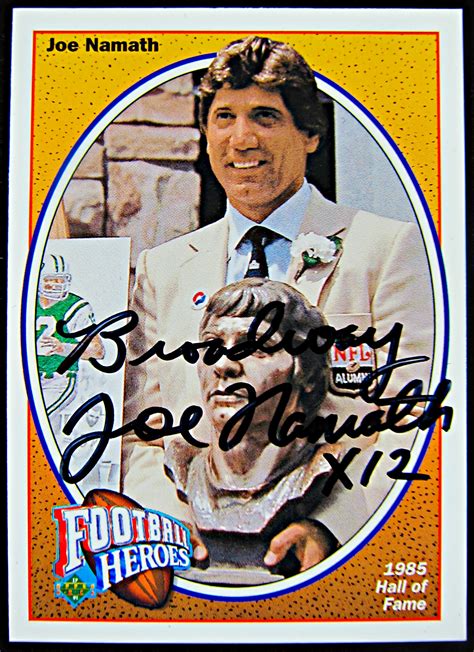 Joe Namath Autographed Card - Memorabilia Center