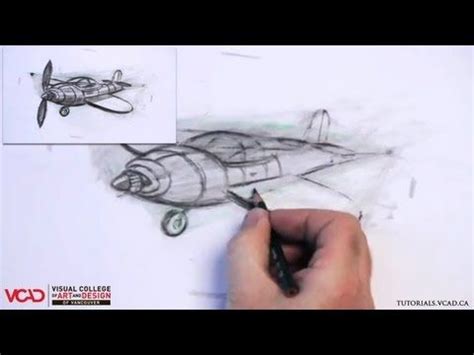 Learn how to draw an airplane in two point perspective Part 4 of 5 ...