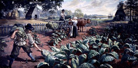 Jamestown+Settlement+Pictures+Of+Tobacco | Jamestown - Sidney King Paintings Gallery - Colonial ...