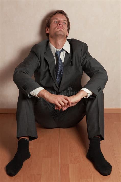 Man sitting on the floor stock image. Image of white - 21834939