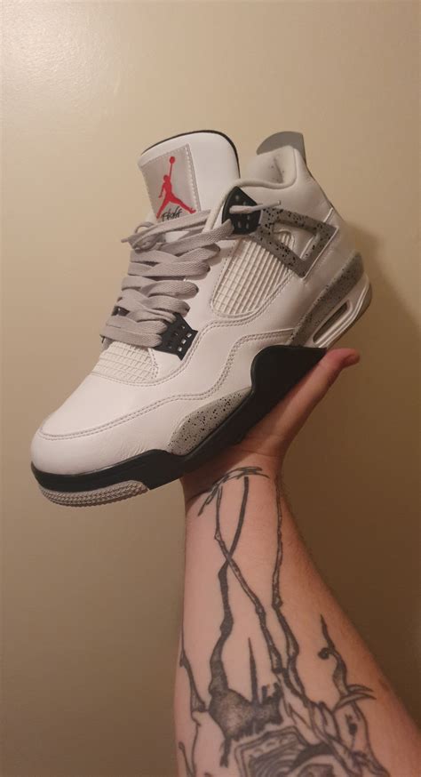 Jordan 4 white cement, finally got a pair in the collection : r/Sneakers