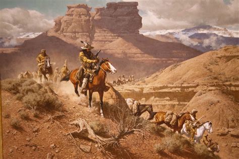 trek of the mountain men and trappers | Western art, Cowboy art, West art