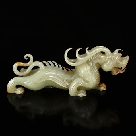 Superb Chinese Hetian Jade Dragon Head Beast Statue - Oct 20, 2019 ...