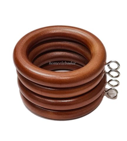 Strong Curtain Rings Wooden 45mm Large Wooden Curtain Rings For Curtain Poles UK | eBay