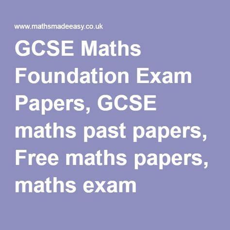 AQA GCSE Maths Past Papers | Mark Schemes | Specimen Papers | Gcse math, Gcse maths revision ...