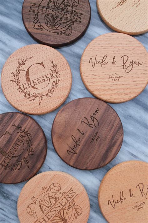 Personalized Wood Coasters / Engraved Coasters/ Custom Wood - Etsy | Personalized wood coasters ...