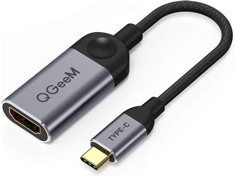 USB C to HDMI Adapter 4K Cable, QGeeM USB to HDMI Connevter Compatible ...